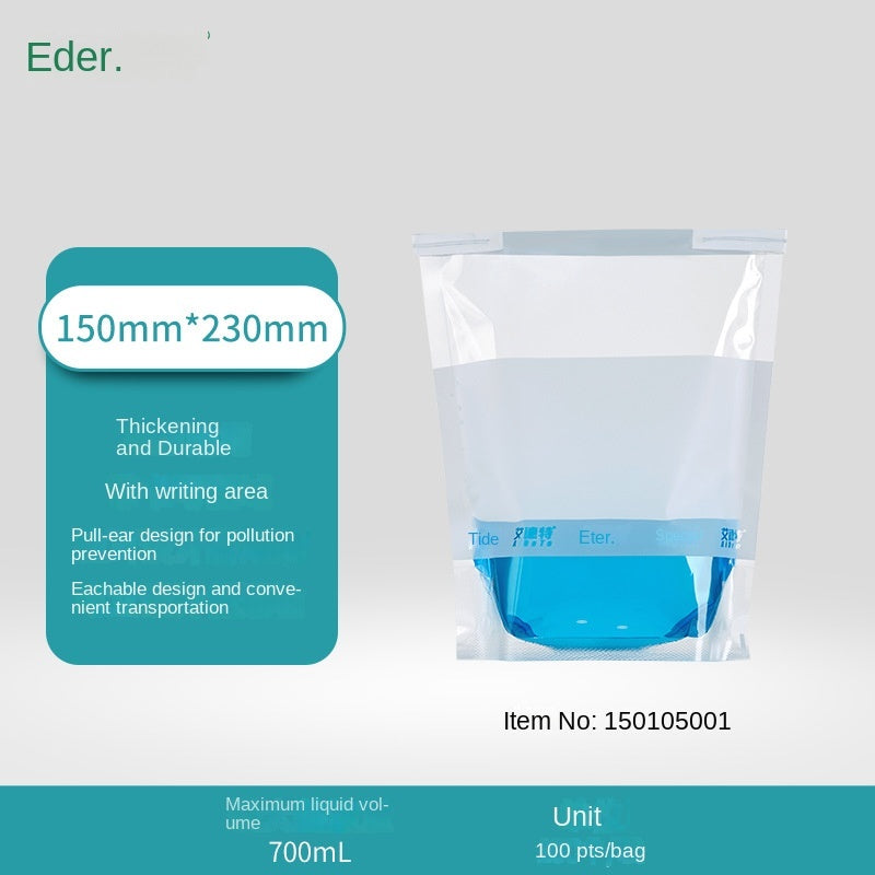 Eide Sterile Wire Sampling Bag 700mL PP Material Water Sample Collection Homogeneous Bag Wire Pull E