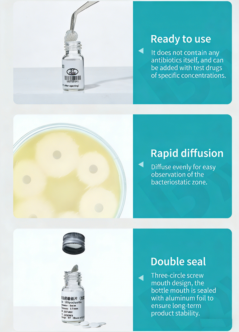 Blank Antibiotic Sensitivity Discs for Antibacterial Susceptibility Testing