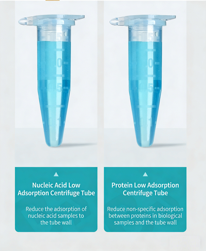 Mini Low Adsorption Centrifuge Tubes 1.5ml PP Material with Flat Lid
