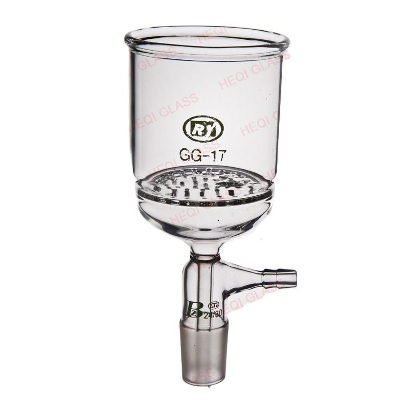 Glass fritted disc filter funnel