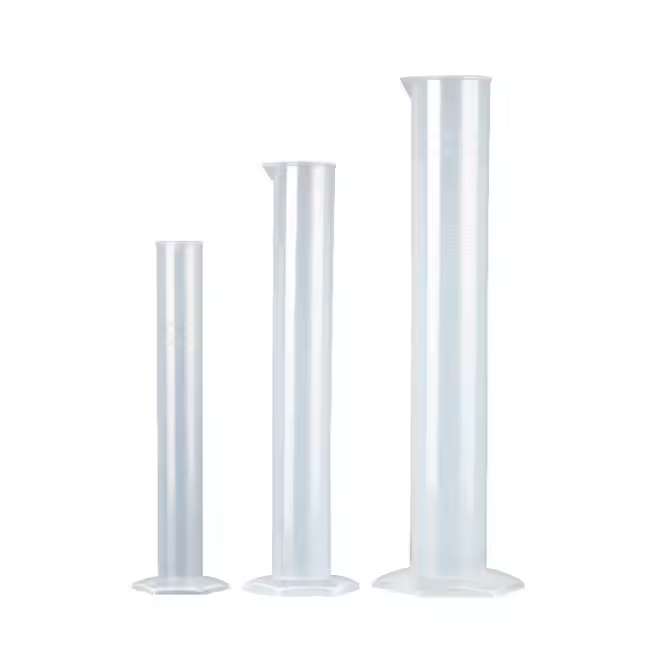 PP Material Plastic Graduated Cylinders 10ml to 2000ml Range Beakers for Laboratory Use