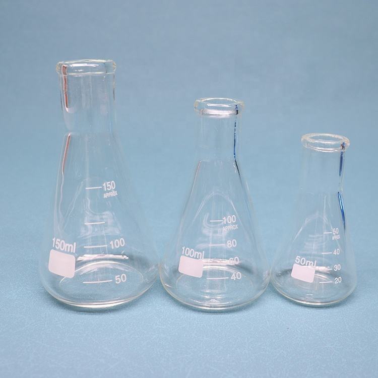 Borosilicate glass Erlenmeyer / conical flask with graduation