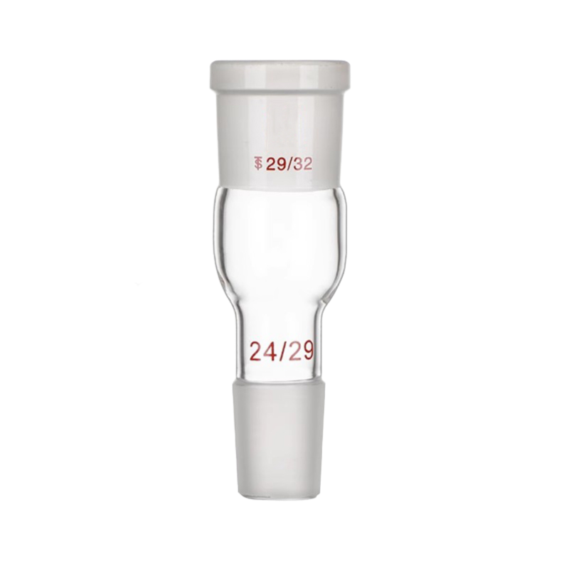Borosilicate glass straight gas insertion adapter with ear pricks and standard adapter