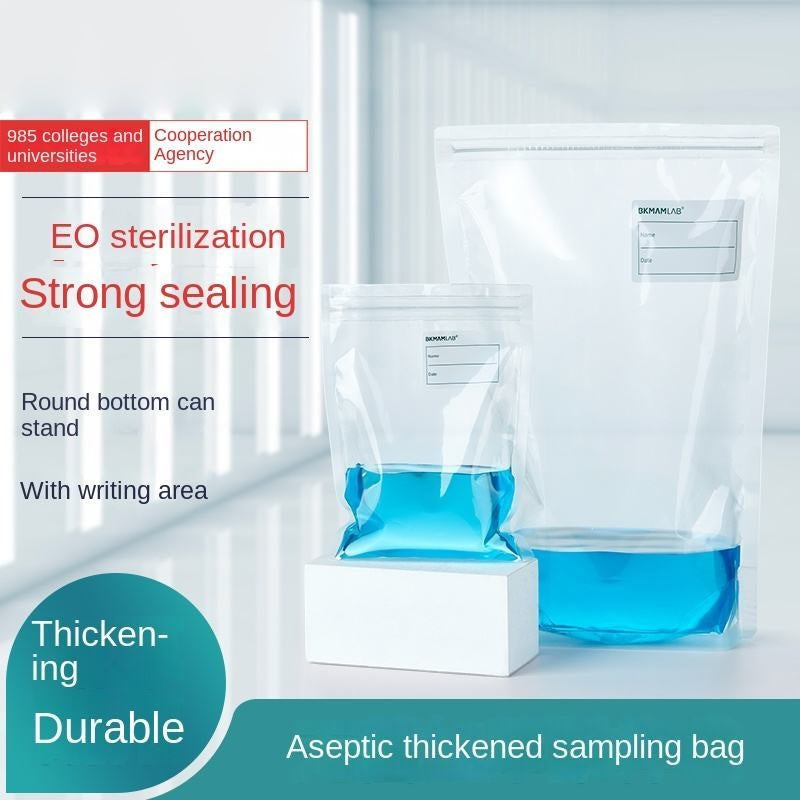 530/1000ml PE Sterile Iron Wire Sampling Bag Water Soil Liquid Collection Biological Homogeneous