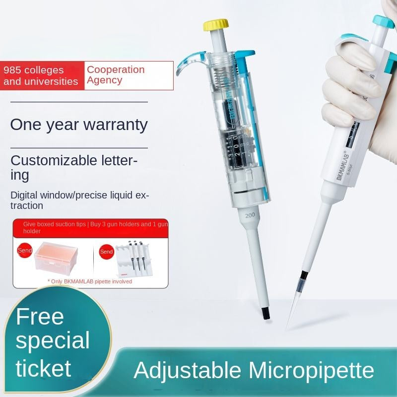 Single-Channel Micro Adjustable Sampler Lab Supplies Sterilizable Full Autoclavable Pipettor