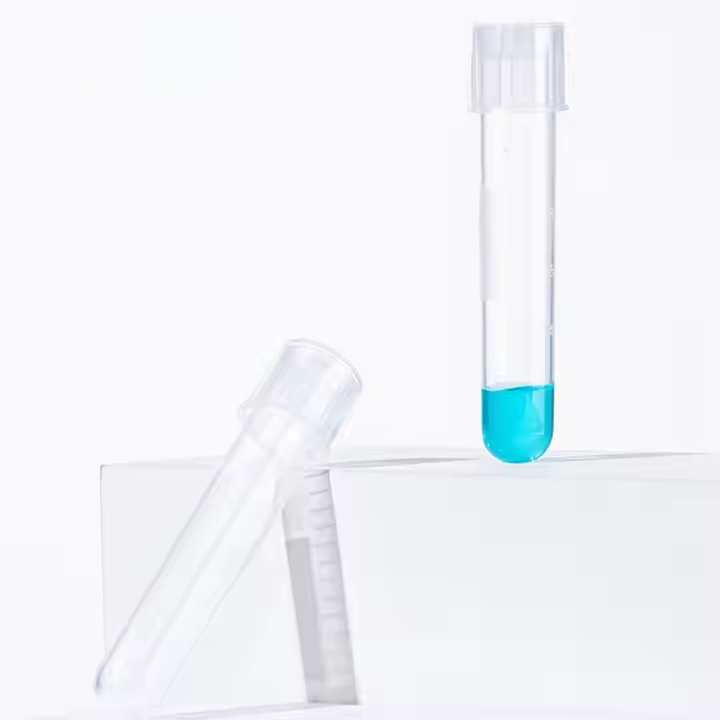 Individual Wrapped 12ml Plastic Cell Culture Tube Sterile Dual Position Lid