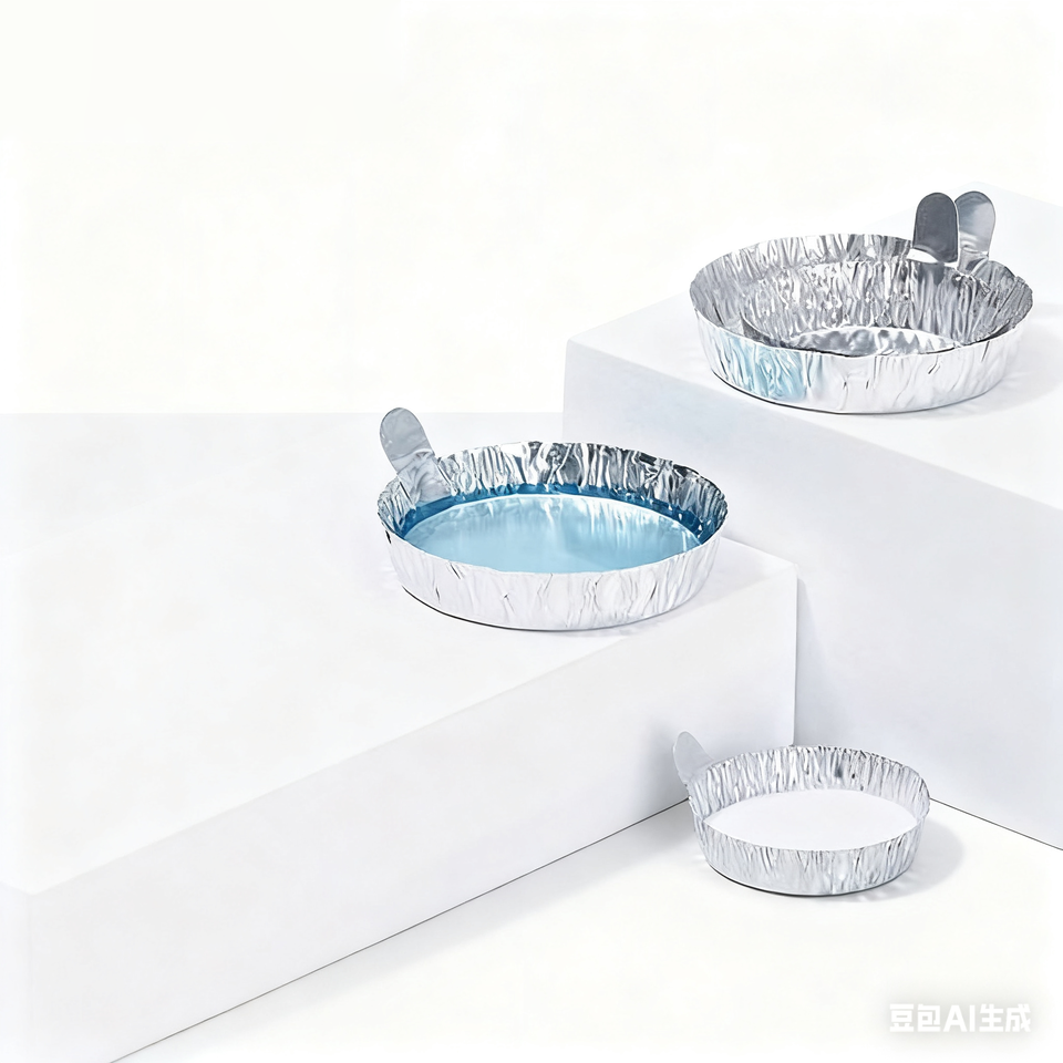 Laboratory Aluminum Foil Weighing Dish with Handle S M L Size Sampling Customized
