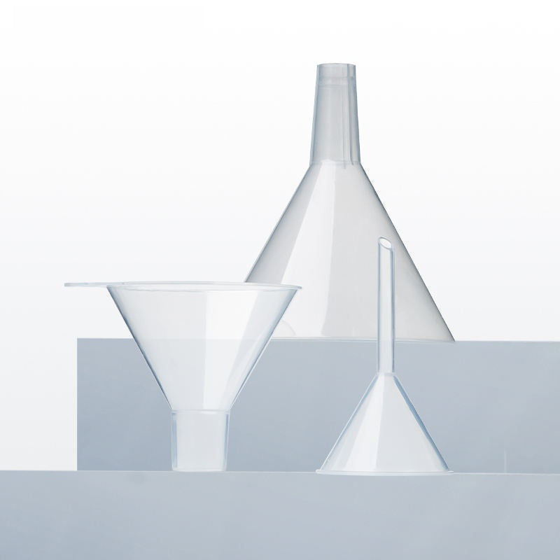 Lab Plastic Funnel Disposable Funnels Thickened Long Neck Tapered Triangular Funnel