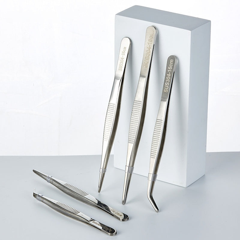 Stainless Steel Tweezers with Flat/Bent/Straight Pointed/Bent Pointed Head