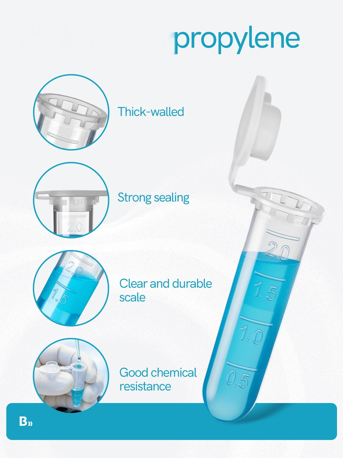 0.2ml 0.5ml 1.5ml 2ml Sterile Scaled Plastic Centrifuge Tube with Graduation Micro Centrifuge Tube
