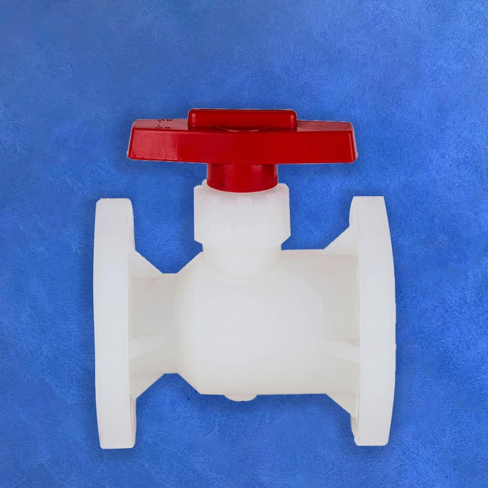 PVDF Flanged Ball Valve with Actuator Mount, 1/2-4 in