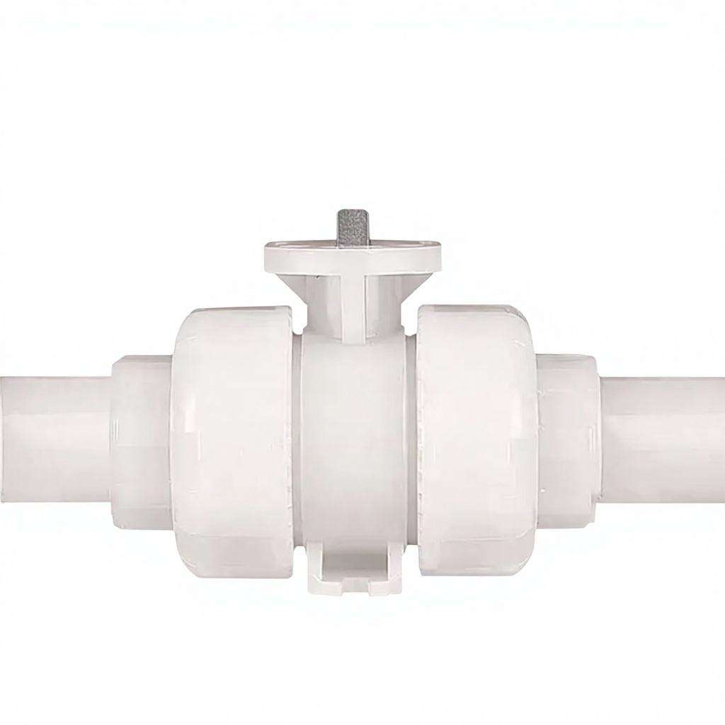 PVDF Ball Valve, Socket Weld and Butt Weld, 1/2-2 in