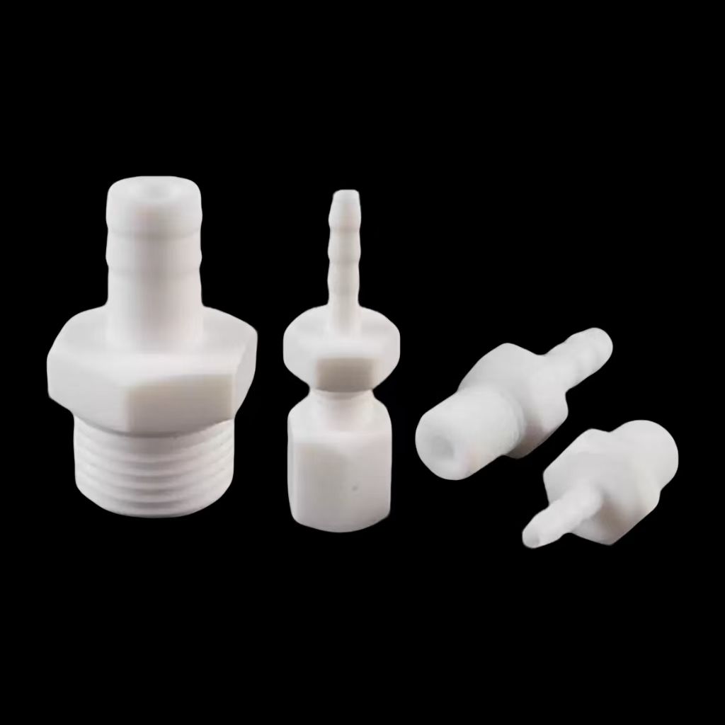 PTFE Male Thread Barb Hose Fitting, PTFE-MT-BARB-01