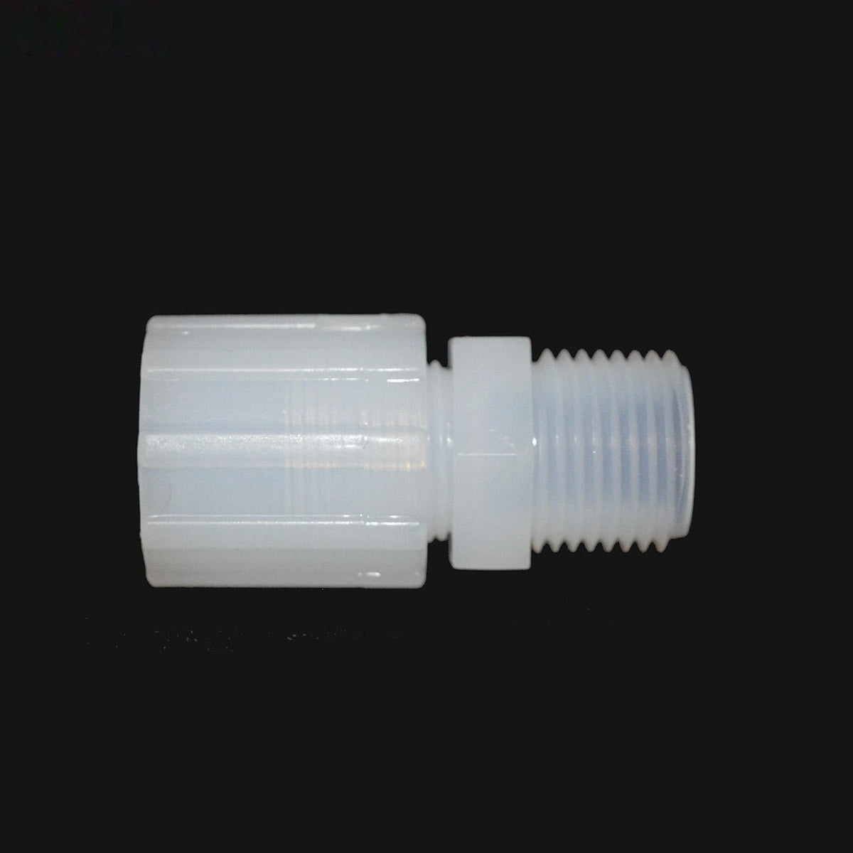 PFA Flare Male Connector, 1/4 in NPT x 1/4 in Flare