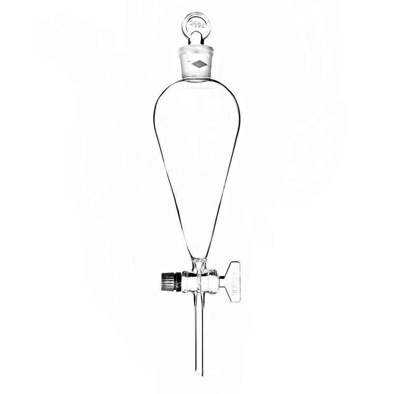 Pear-Shaped Separatory Funnel with Glass Stopcock