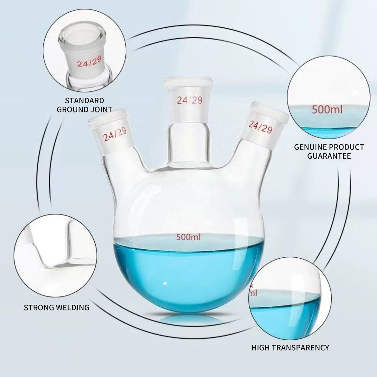 Three Neck Flat Bottom Flask