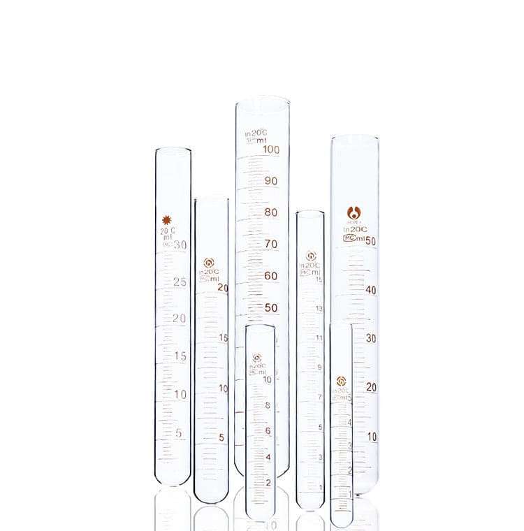 10 pcs/pack, glass test tube, graduated