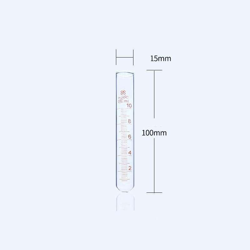 10 pcs/pack, glass test tube, graduated