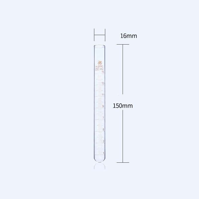 10 pcs/pack, glass test tube, graduated