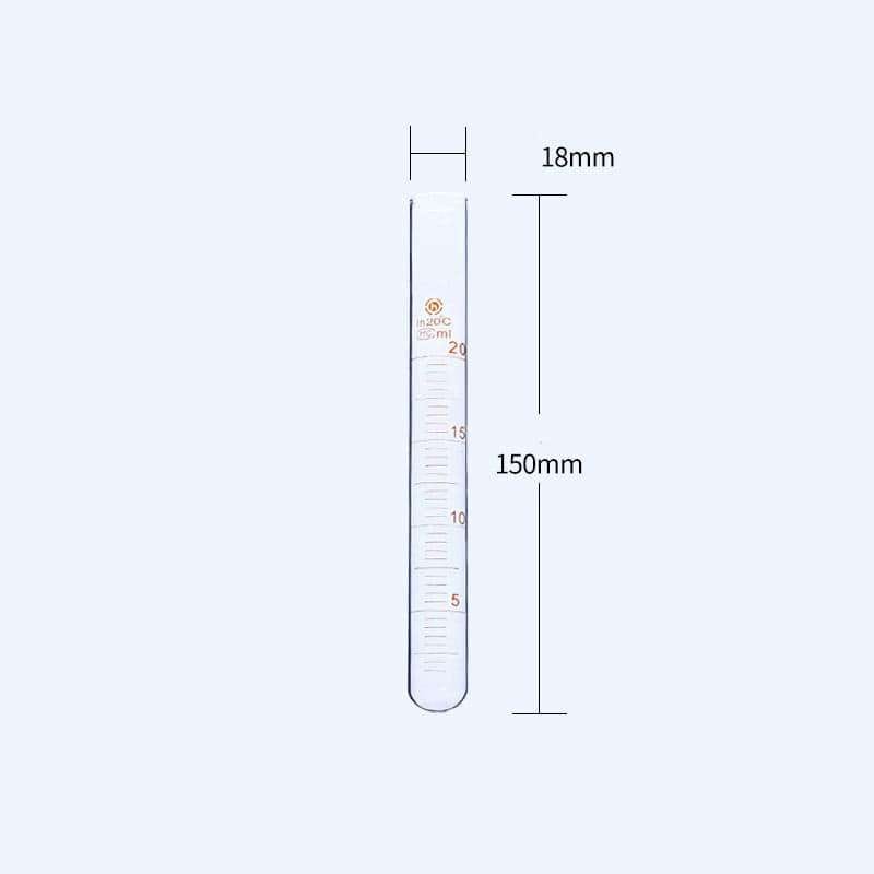 10 pcs/pack, glass test tube, graduated