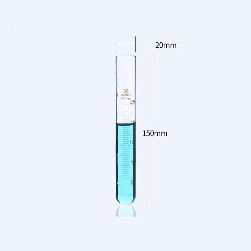 10 pcs/pack, glass test tube, graduated