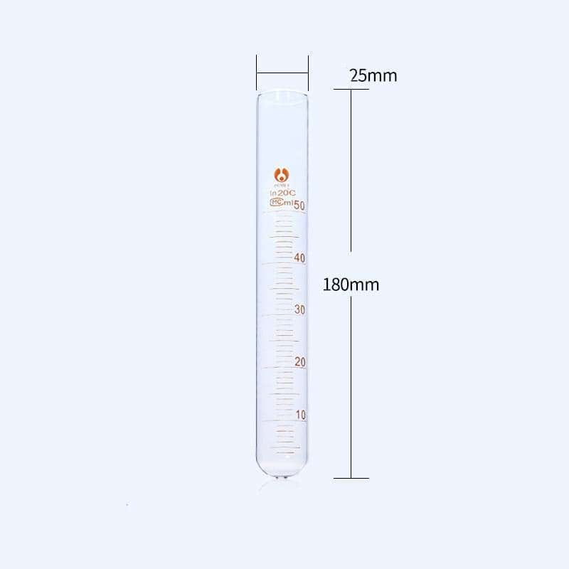 10 pcs/pack, glass test tube, graduated