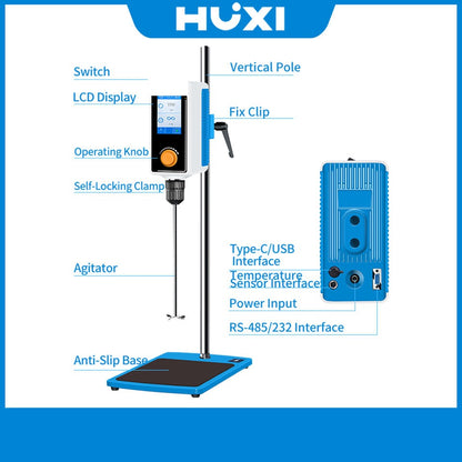 Digital Overhead Stirrer with Touch Screen