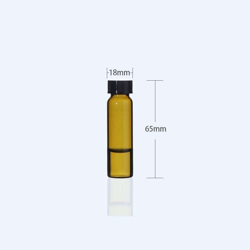 Sample vials with thread, Brown glass, capacity 1 to 60 ml,100 pcs/pack