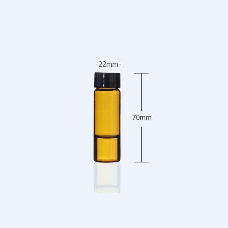 Sample vials with thread, Brown glass, capacity 1 to 60 ml,100 pcs/pack
