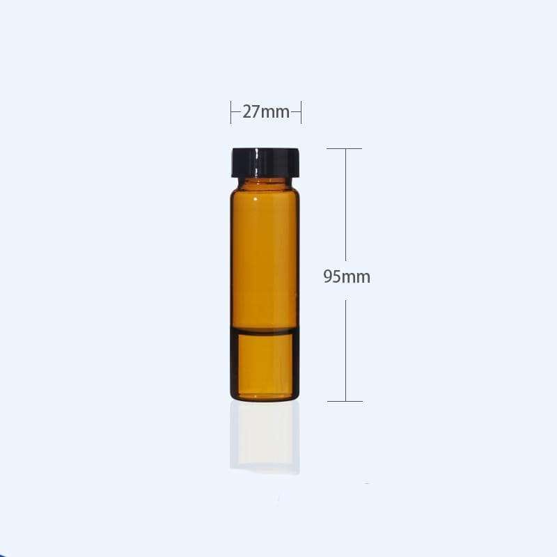 Sample vials with thread, Brown glass, capacity 1 to 60 ml,100 pcs/pack