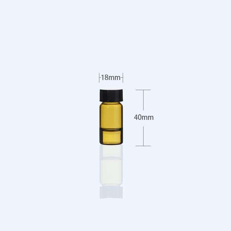 Sample vials with thread, Brown glass, capacity 1 to 60 ml,100 pcs/pack