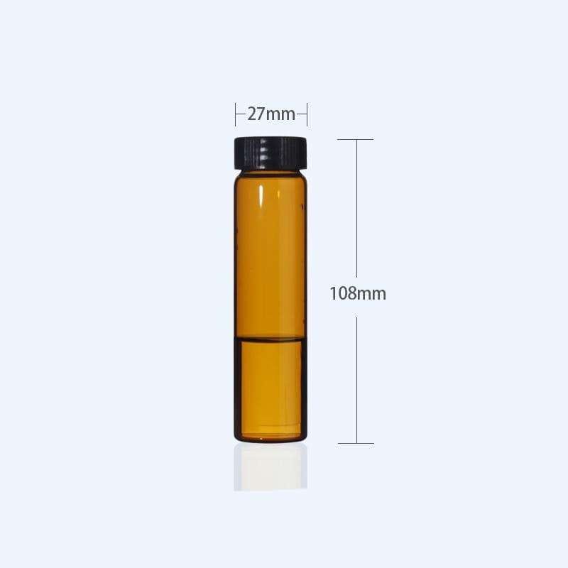 Sample vials with thread, Brown glass, capacity 1 to 60 ml,100 pcs/pack
