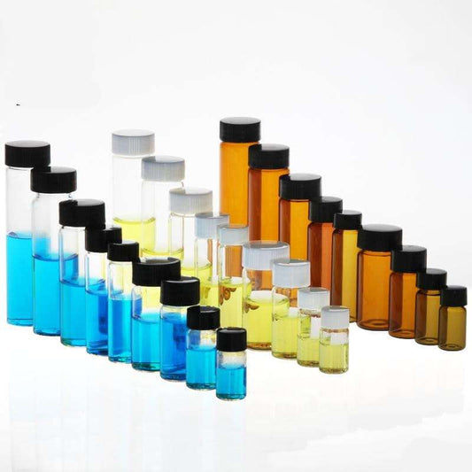 Sample Vials with Thread, Clear Glass, Capacity 1 to 60 ml,100 pcs/pack