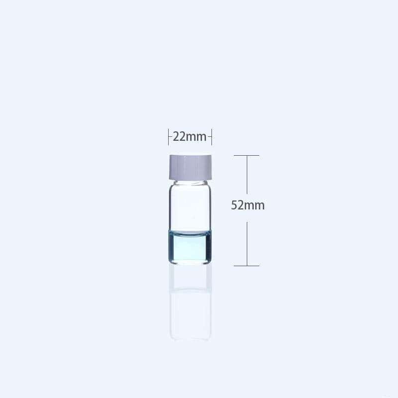 Sample Vials with Thread, Clear Glass, Capacity 1 to 60 ml,100 pcs/pack