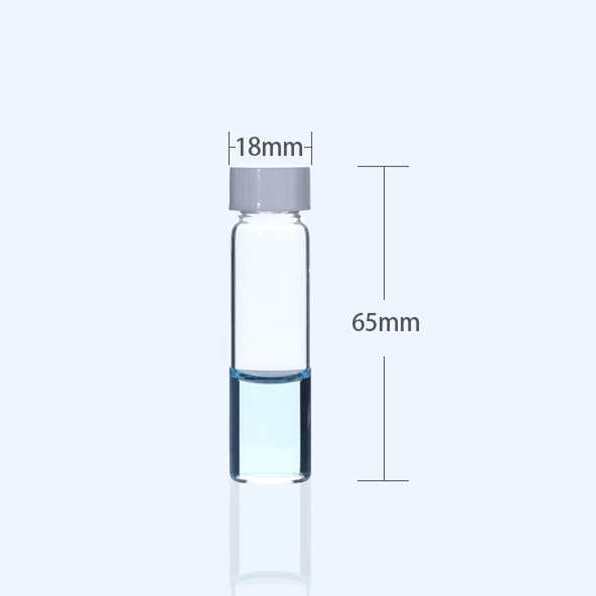 Sample Vials with Thread, Clear Glass, Capacity 1 to 60 ml,100 pcs/pack