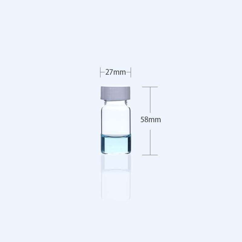 Sample Vials with Thread, Clear Glass, Capacity 1 to 60 ml,100 pcs/pack