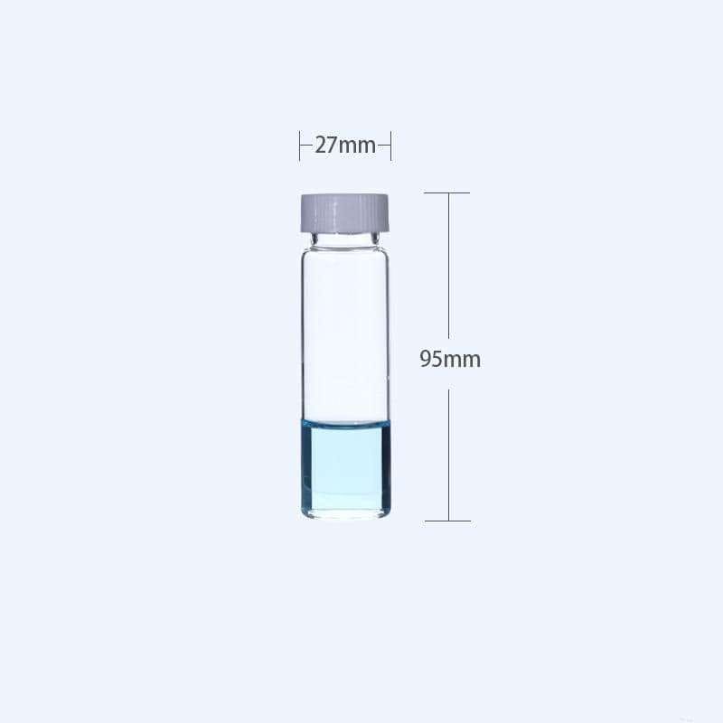 Sample Vials with Thread, Clear Glass, Capacity 1 to 60 ml,100 pcs/pack