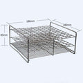 100-Slot Stainless Steel Test Tube Rack, 14 x 14 mm Slots