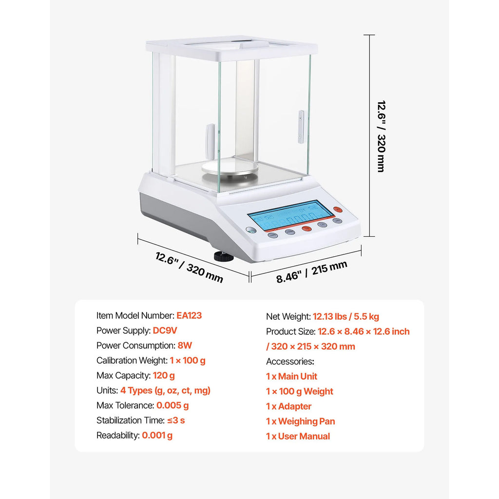 Electronic Digital Analytical Balance, High Precision Accuracy Lab Scale