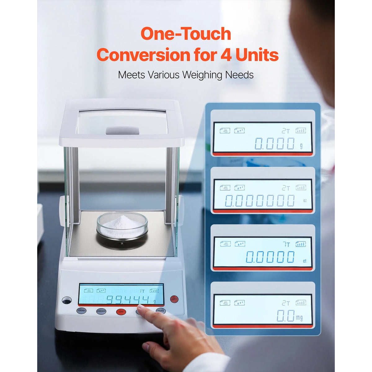 Electronic Digital Analytical Balance, High Precision Accuracy Lab Scale