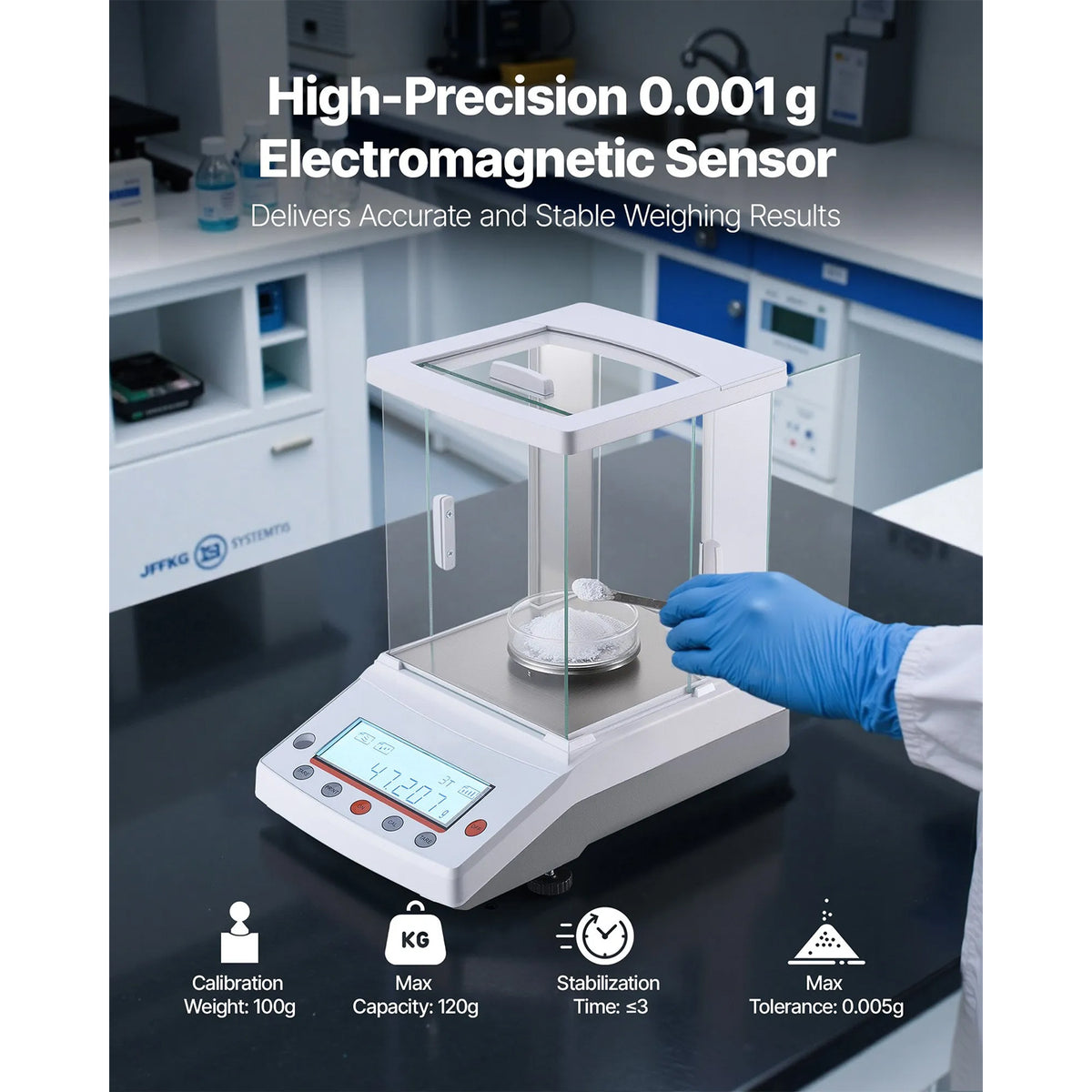 Electronic Digital Analytical Balance, High Precision Accuracy Lab Scale