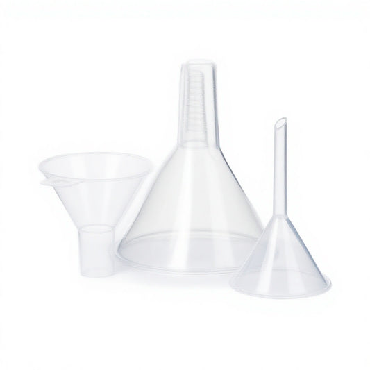 Laboratory Plastic Funnel Diameter Long and Short Neck Transparent Size 60 75 90 120 150mm