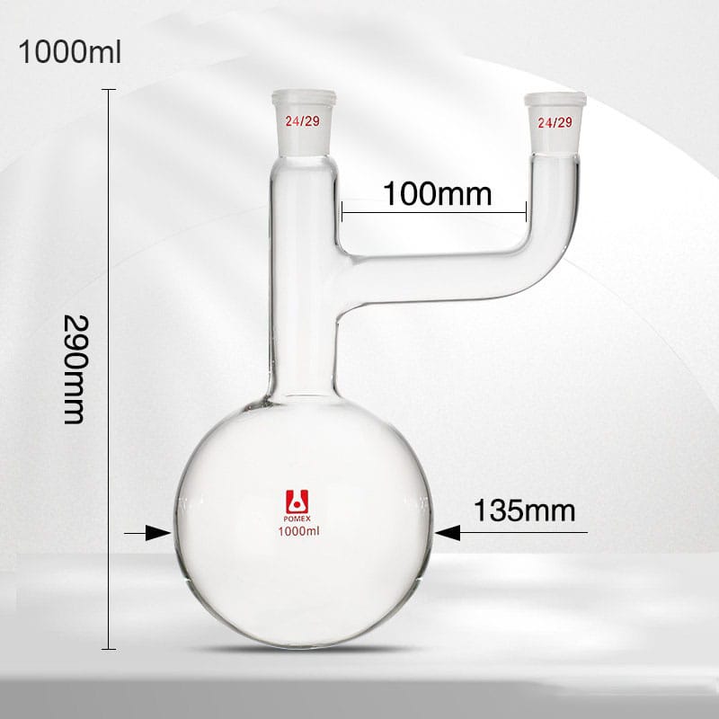2-Neck Flask Distillation apparatus Kit with Allihn Condenser, 250-1.000 ml, include stand & heating