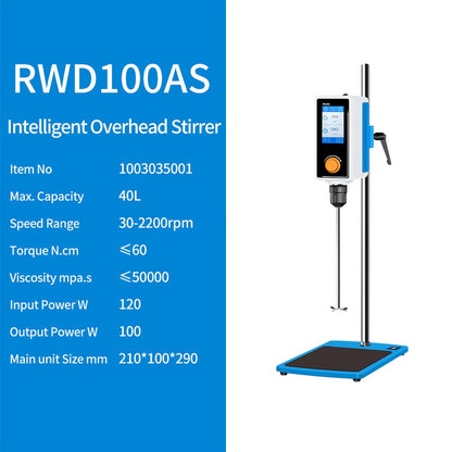 Digital Overhead Stirrer with Touch Screen