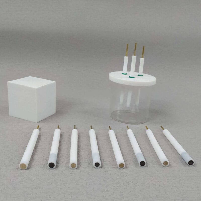3 mm Metall disk working electrodes with PTFE rod-Labxsci