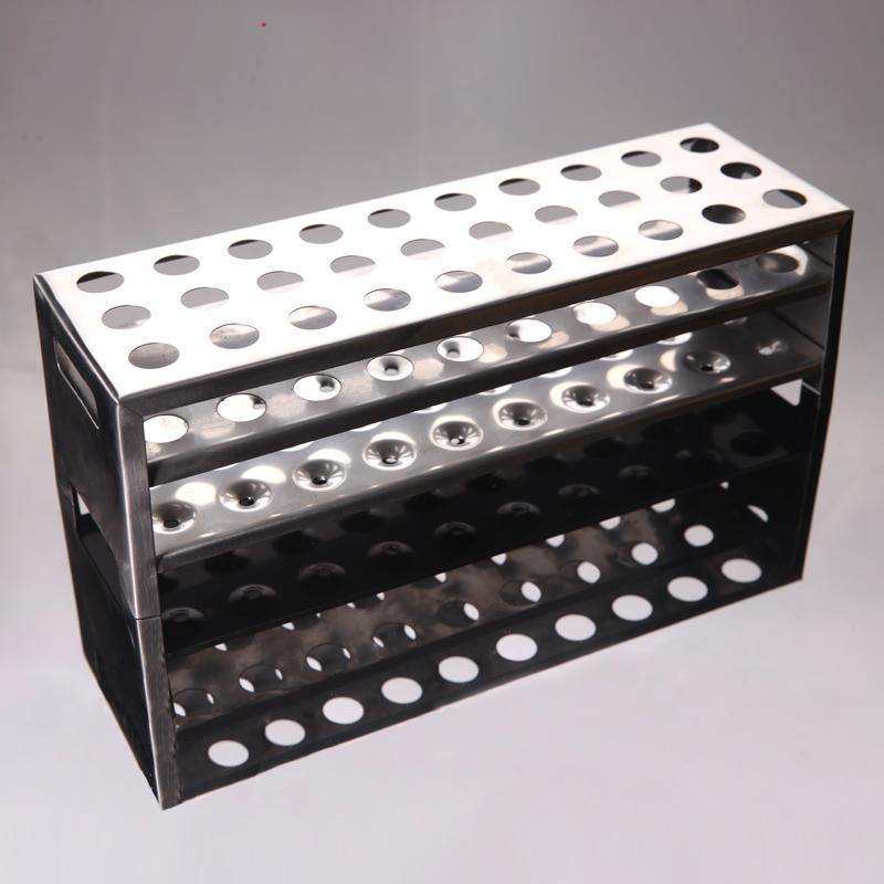 Stainless Steel Test Tube Rack, 30 Slots, 3 Hole Sizes