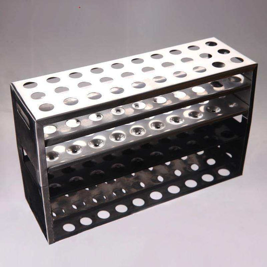 Stainless Steel Test Tube Rack, 30 Slots, 3 Hole Sizes