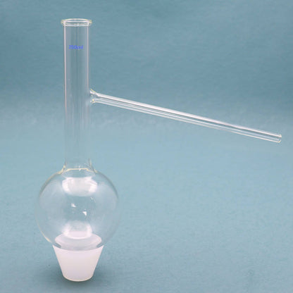 Long-neck borosilicate glass distilling flask