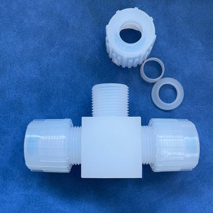 Acid Resistant PFA Union Elbow Injection Molded Straight