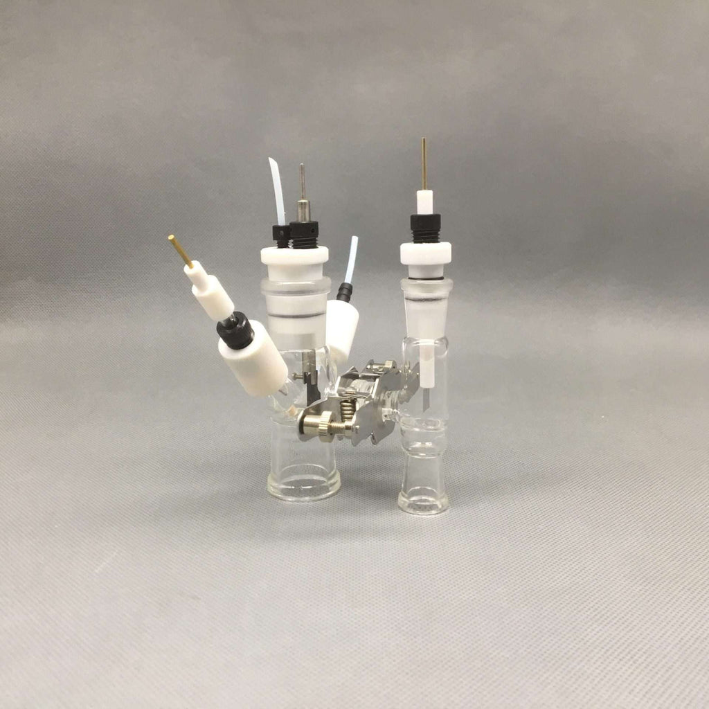 5-Hole Dual Chamber H-Cell Membrane Low Volume Electrochemical Reactor